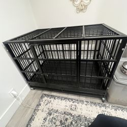 Heavy-Duty LEMBERI Dog Crate — Barely Used! Like New