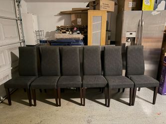 6 chairs in good used condition for $20 for all 6