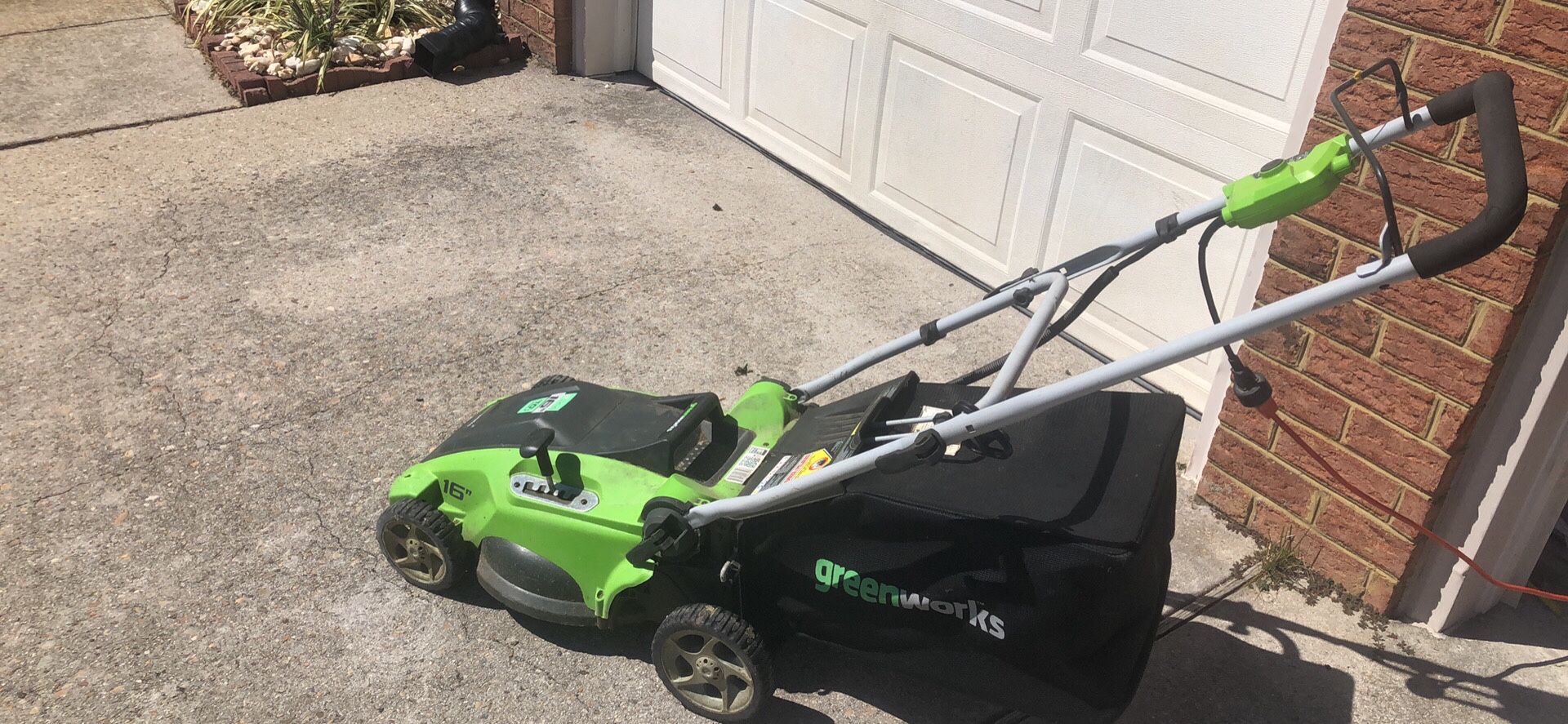 corded greenworks lawn mower