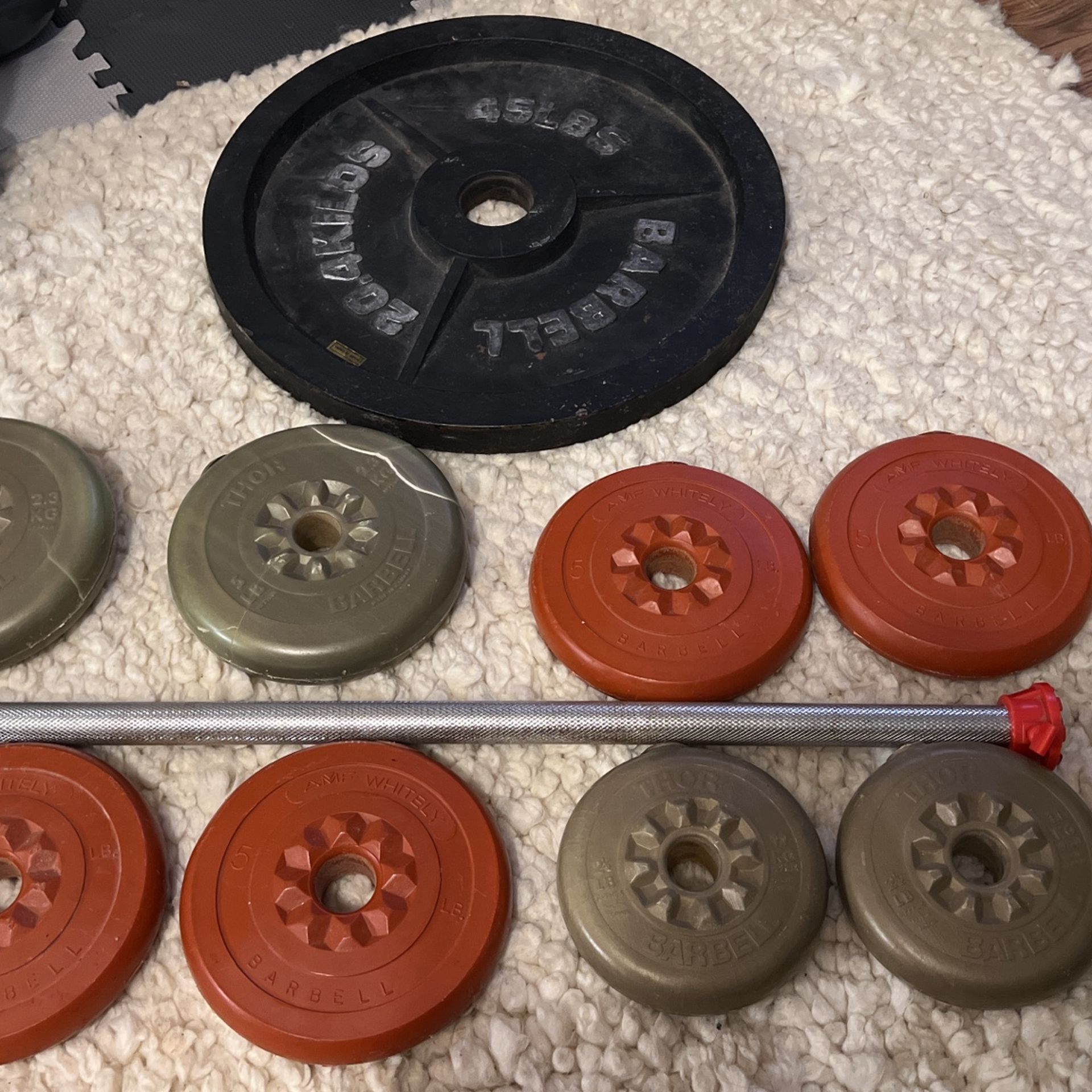 Barbell Plates And Bar 