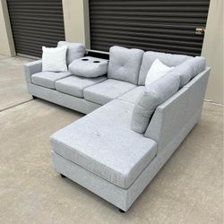 Brand New Grey Sectional Sofa 