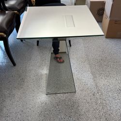 Silver Mirror Side Table