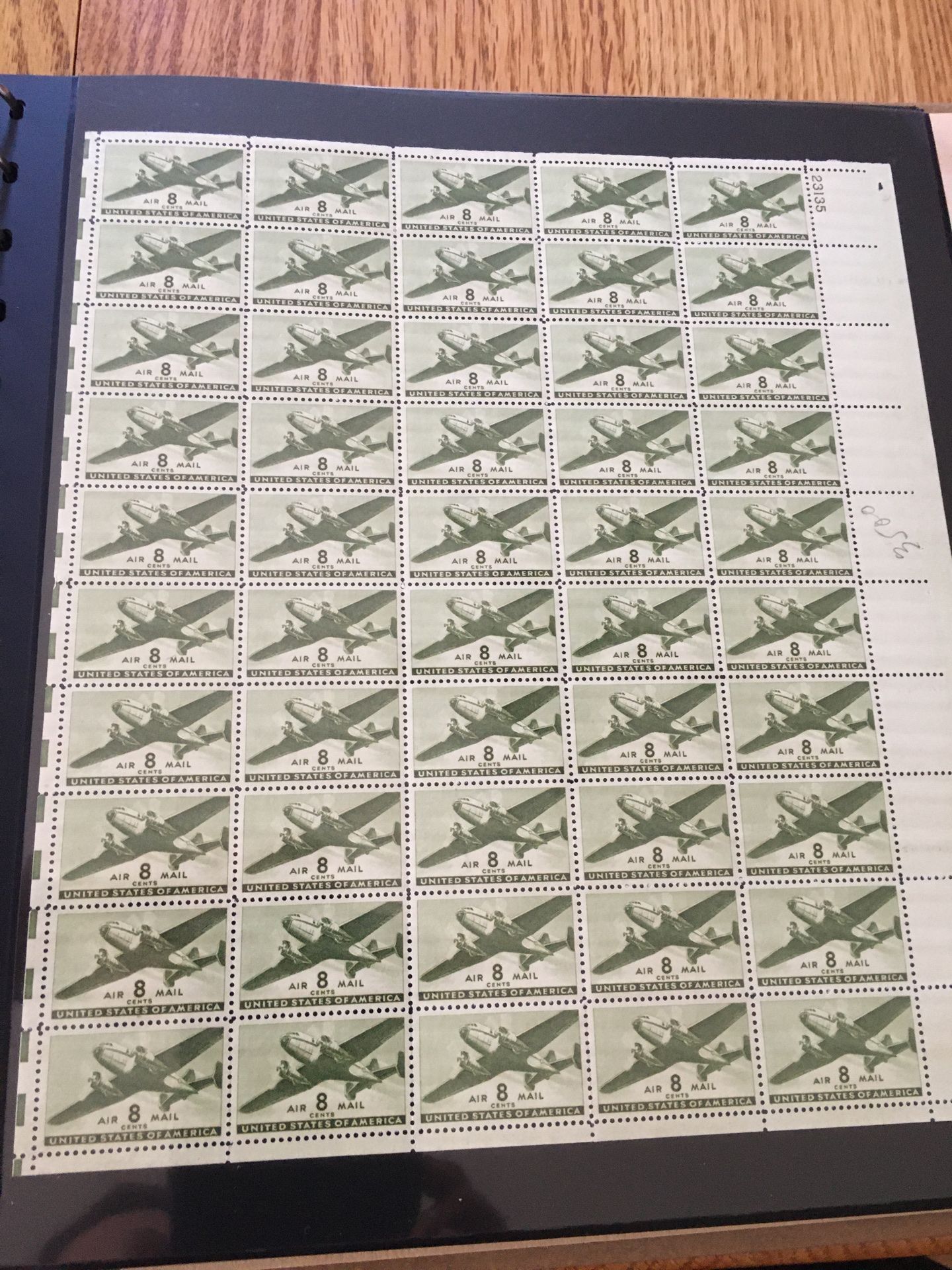 8 cent air mail stamps sheets