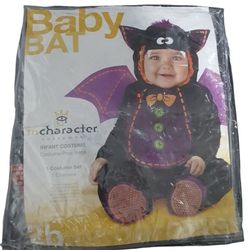 Baby Bat Child Halloween Costume. Baby/Toddler Costume.  Size 6 Months To 2 Years. *Jumpsuit *Wings *Hat.