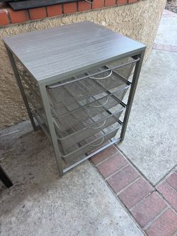 Metal Frame Storage Unit with Mesh Drawers