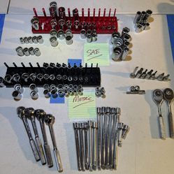 Vintage 3/8” Drive PROTO USA  Ratchets, Sockets & Extensions Bundle (123 Pieces)