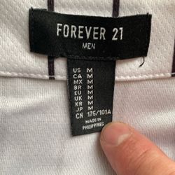 Forever 21 Black-And-White Striped Jersey  Medium 