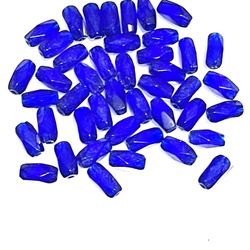 Lot Of 44 Cobalt Faceted Glass Beads