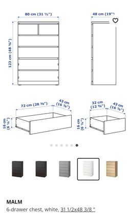 ikea malm dresser dimensions Ikea Malm Dresser for Sale in Lakeside, CA