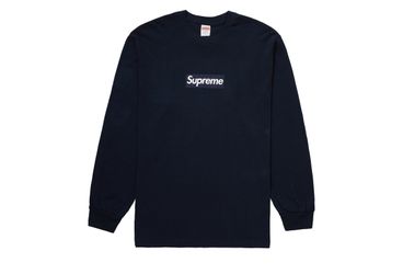 Supreme box logo long sleeve navy