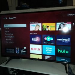 TCL Roku Smart TV 43" Inch 4K UHD 43S435 Model: 2021 Eith Remote control Includes 