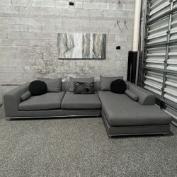 Carlo Perazzi Gray Modern Sectional - Delivery 🚚 