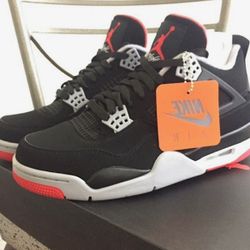 Brand New With Box Air Jordan 4 Retro Bred Size 10