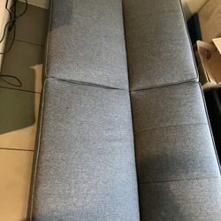 Mainstays 66" Studio Futon, Gray Linen Upholstery