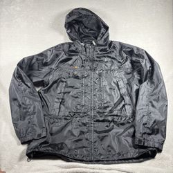 LRG Windbreaker Jacket Lifted Research Group Men’s XL Black Hoodie Y2K #3128