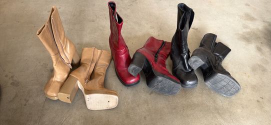 Thick sole vintage womens Boots