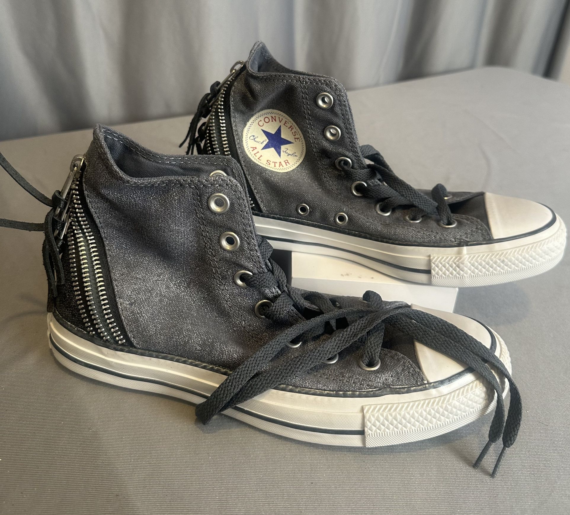 Converse All Star High Tops w/Zippers W7 1/2