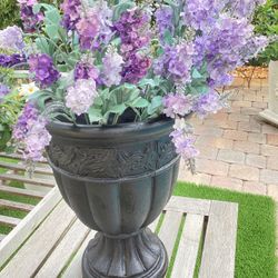 Outdoor Urn With Flowers 