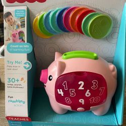 Laugh & Learn Count & Rumble Piggy Bank with Music & Motion-new! 