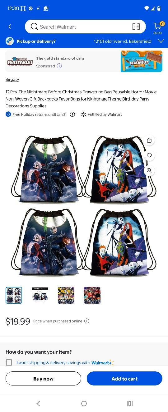 12 Treat Bags The Nightmare Before Christmas