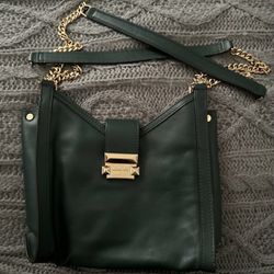 Michael Kors Green Leather Shoulder Bag