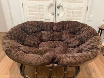 360 swivel indoor/outdoor wicker chair with soft thick cubion