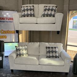 Cream Beige Sofa Couch Set
