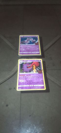 Mewtwo Holo and Gengard Holographic Rare Pokemon Card