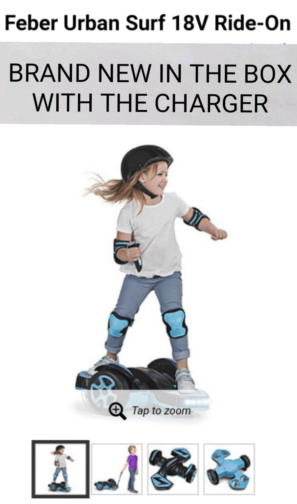 Brand new in the Feber Urban surf 18V kids ride on