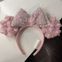 pink flower disney ears 