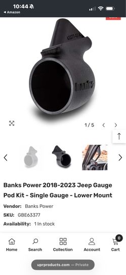 Banks Power 2018-2023 Jeep Gauge Pod Kit - Single Gauge - Lower Mount