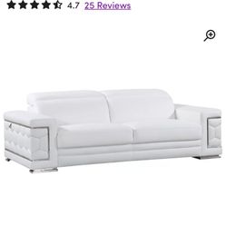 Brand New White Leather 