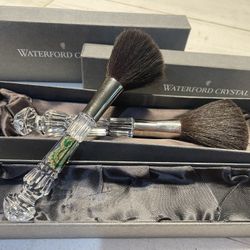 Vintage Waterford Crystal Makeup Brushes New In Original Boxes