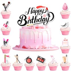 25pcs Makeup Cake Decorations (New, Unopened)