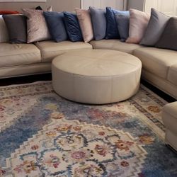 Copenhagen Leather Sectional with Ottoman 