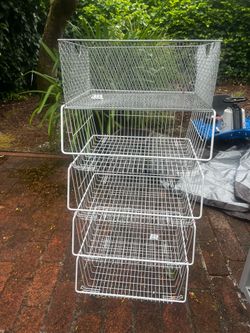 3 basket wire storage unit