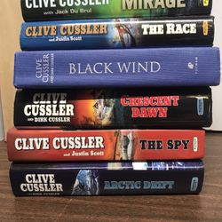 Clive Cussler Hardcover Books  Set Of Six