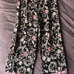 BCX Wide-Length Floral Wavy Pants
