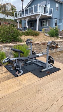 Workout Bench and Plates
