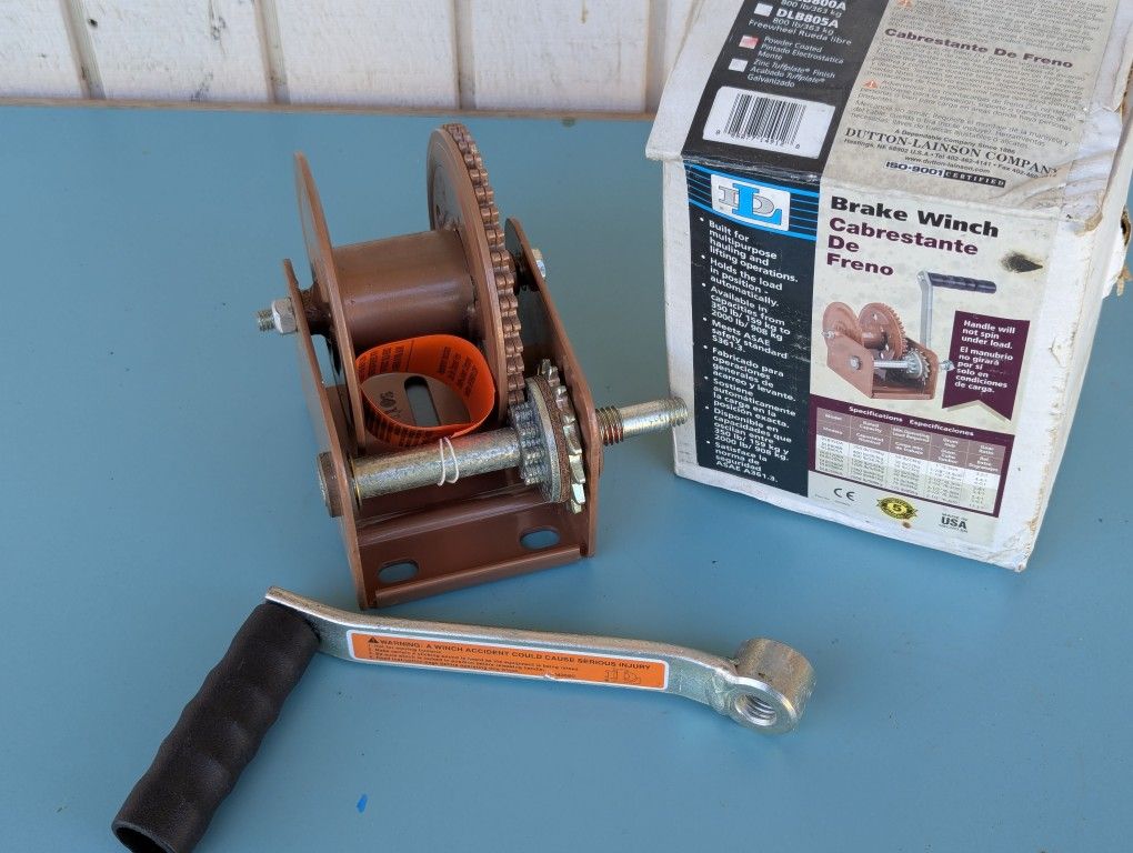 Dutton-Lainson DB800A Brake Winch, Spur Gear, Powder-coated
