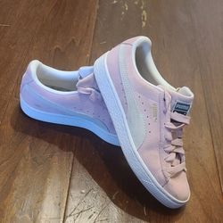 PUMA Women's Suede XL Sneaker Mauve Mist / Pink White Size 4.5C Kids