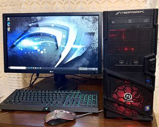 GAMING COMPUTER SET. 24GB RAM. 1.5TB STORAGE. SUPER FAST. ALL INCLUDED.
