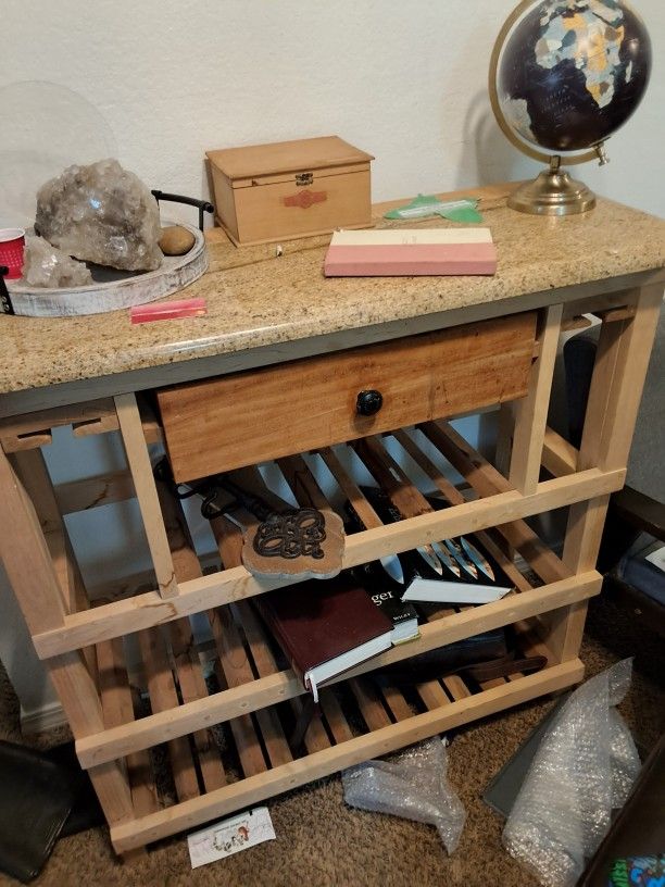 Wine Holder And Marble Bar
