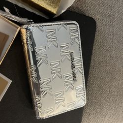 Michael Kors Metallic Silver Wallet