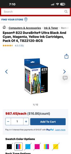 Epson822ink color+black