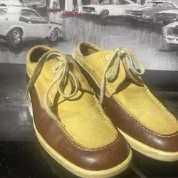 Bally Fjord 2 Toned Brown Leather Lace Up Shoes Men’s Size 10 E Made In Italy