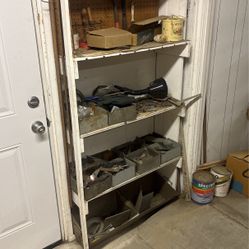 Steel brackets and sheet metal bins