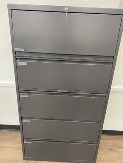 4 Drawer Filing Cabinet - Dark Metal
