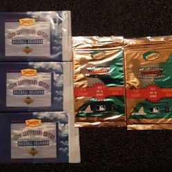 1994 & 1997 Dennys Baseball Factory Sealed Hologram/ 3-D Cards