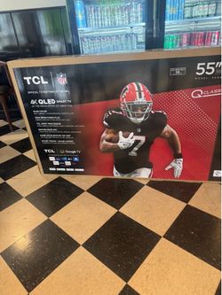 tcl 55” qled tv - brand new!